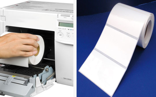 Blanko-Inkjet-Rollen-Etiketten zum Bedrucken mit Tintenstrahldrucker