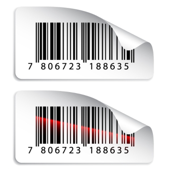 Strichcode-Aufkleber aus PE-Folie mit individuellem Barcode im Format 50x19mm