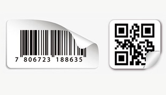 Individuelle Aufkleber mit Barcode, QR-Code und Nummerierungen