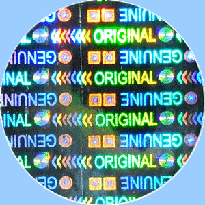 Original-Genuine-Hologramm-Siegel in leuchtenden Farben Runde Hologrammaufkleber Original  Genuine zum Versiegeln und Verschließen von Verpackungen