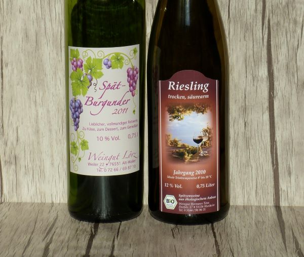 Individuelle Flaschenetiketten für Wein und andere Winzerei-Erzeugnisse