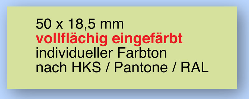 Individuell vorgedruckte A4-Laserbogen-Etiketten sind mit vollflächigem Farbauftrag lieferbar