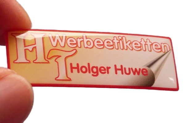 3D-Doming Aufkleber mit Gießharzbeschichtung als Logoetiketten