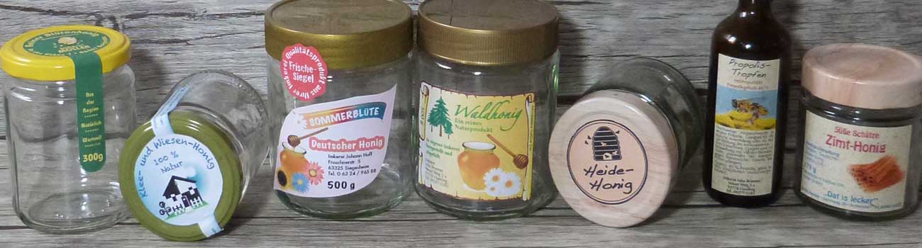 Individuelle Etiketten für Honiggläser und andere Imkereiprodukte