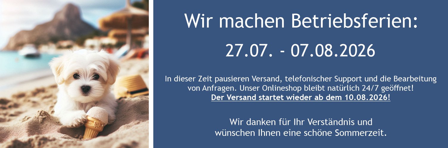 Wir machen eine Sommerpause und sind am 10.08.2026 wieder wie gewohnt für Sie da!
