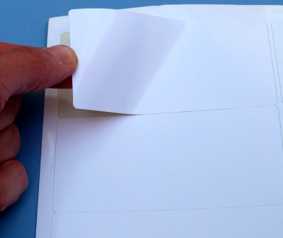 Papier-Etiketten, weiß-glänzend für Inkjet-Drucker auf A4-Bogen