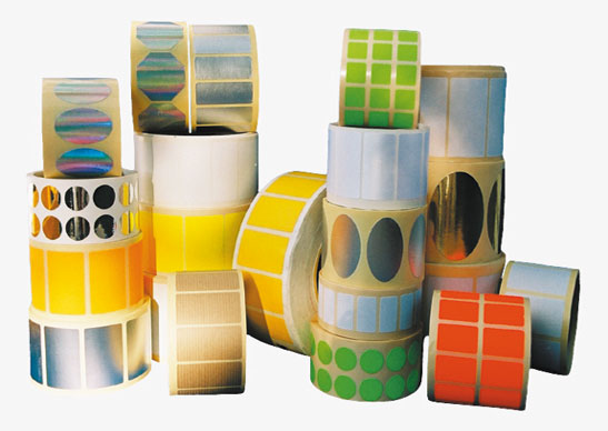 Blanko Rollen - Papiere, Folien, Sicherheits- und Spezialmaterialien Blanko (unbedruckte) Etiketten aus Papier und Folie auf Rollen