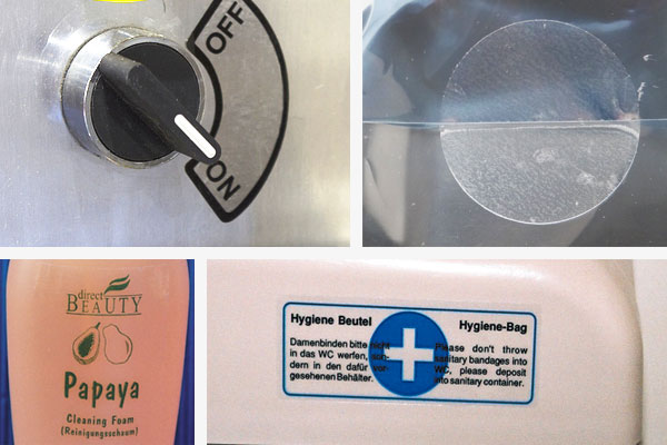 Individuell bedruckte PVC-Etiketten aus wetterfester, langlebiger und robuster Transparentfolie